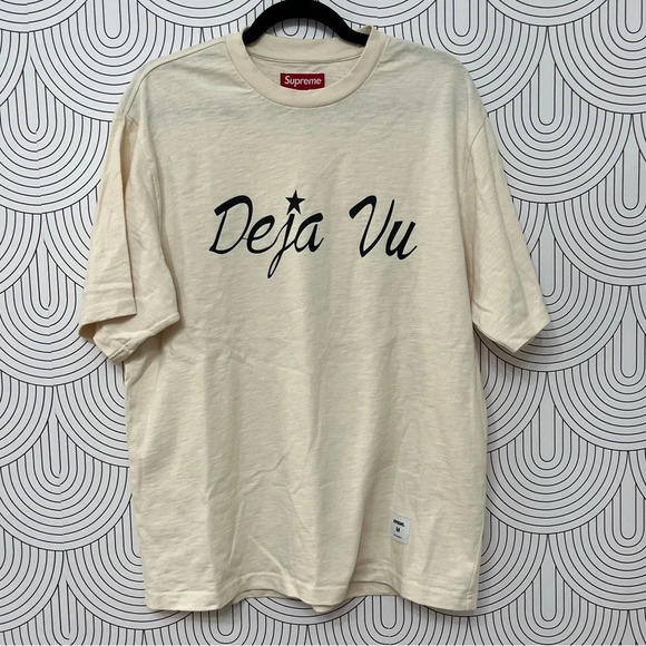Supreme Cream Deja Vu T-Shirt size Medium - Picture 2 of 6